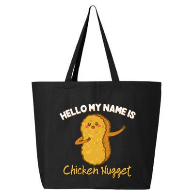 Hello My Name Is Chicken Nugget Costume Chicken 25L Jumbo Tote