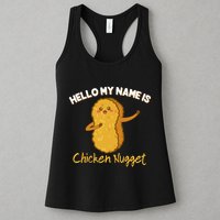 Hello My Name Is Chicken Nugget Costume Chicken Womens Tank Top