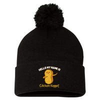 Hello My Name Is Chicken Nugget Costume Chicken Pom Pom 12in Knit Beanie
