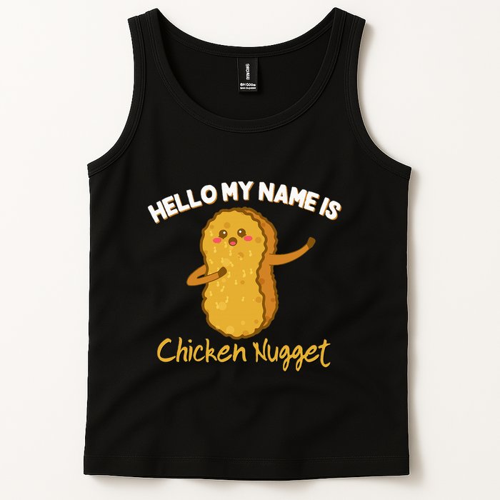 Hello My Name Is Chicken Nugget Costume Chicken Tank Top