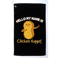 Hello My Name Is Chicken Nugget Costume Chicken Golf Towel