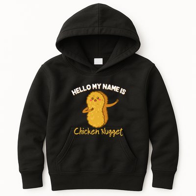 Hello My Name Is Chicken Nugget Costume Chicken Kids Hoodie