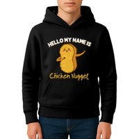 Hello My Name Is Chicken Nugget Costume Chicken Kids Hoodie