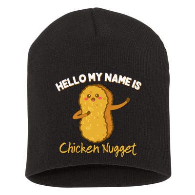 Hello My Name Is Chicken Nugget Costume Chicken Short Acrylic Beanie