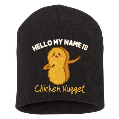 Hello My Name Is Chicken Nugget Costume Chicken Short Acrylic Beanie