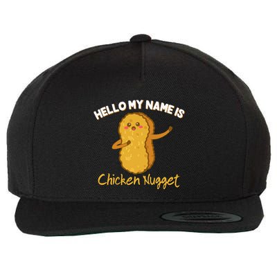 Hello My Name Is Chicken Nugget Costume Chicken Wool Snapback Cap