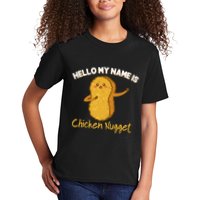 Hello My Name Is Chicken Nugget Costume Chicken Kids T-Shirt