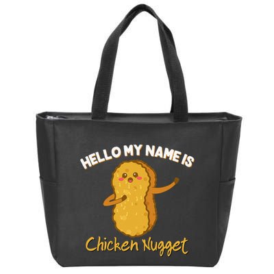 Hello My Name Is Chicken Nugget Costume Chicken Zip Tote Bag