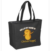 Hello My Name Is Chicken Nugget Costume Chicken Zip Tote Bag
