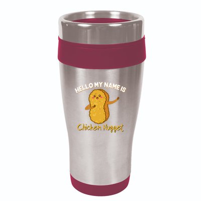 Hello My Name Is Chicken Nugget Costume Chicken 16oz Travel Tumbler