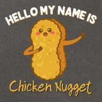 Hello My Name Is Chicken Nugget Costume Chicken Cotton Canvas Backpack