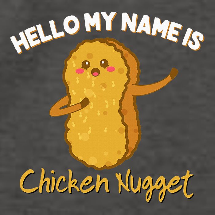 Hello My Name Is Chicken Nugget Costume Chicken Vector Backpack
