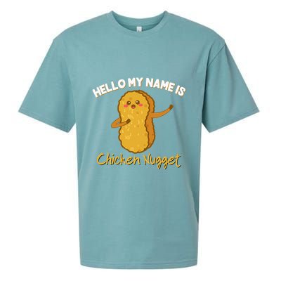 Hello My Name Is Chicken Nugget Costume Chicken Sueded Cloud Jersey T-Shirt