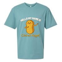 Hello My Name Is Chicken Nugget Costume Chicken Sueded Cloud Jersey T-Shirt