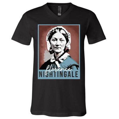 History Month Nurse Florence Nightingale Nursing V-Neck T-Shirt