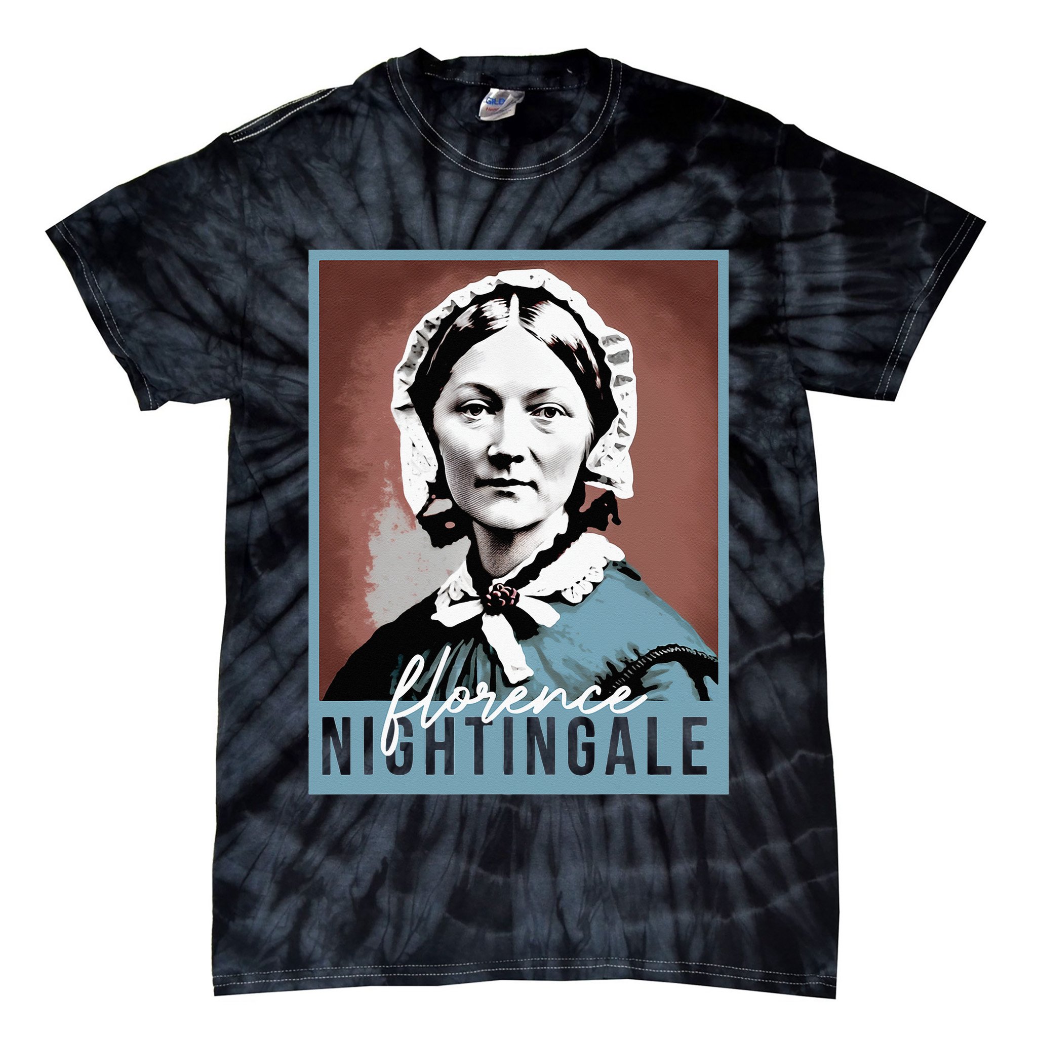 History Month Nurse Florence Nightingale Nursing Tie-Dye T-Shirt