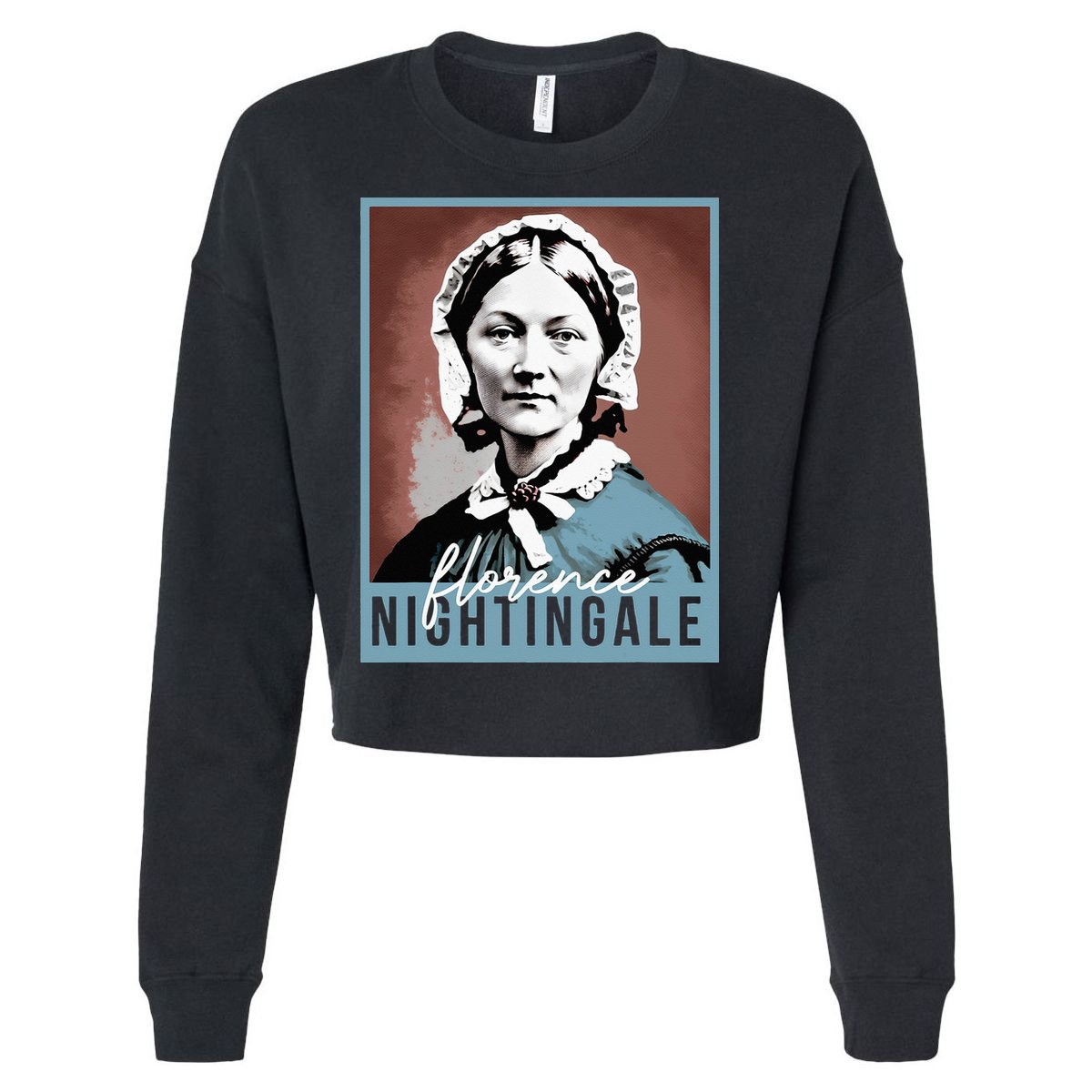 History Month Nurse Florence Nightingale Nursing Cropped Pullover Crew