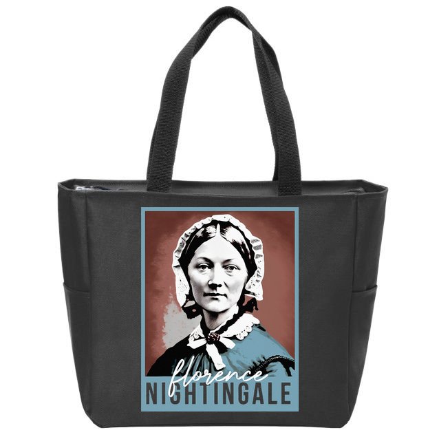 History Month Nurse Florence Nightingale Nursing Zip Tote Bag