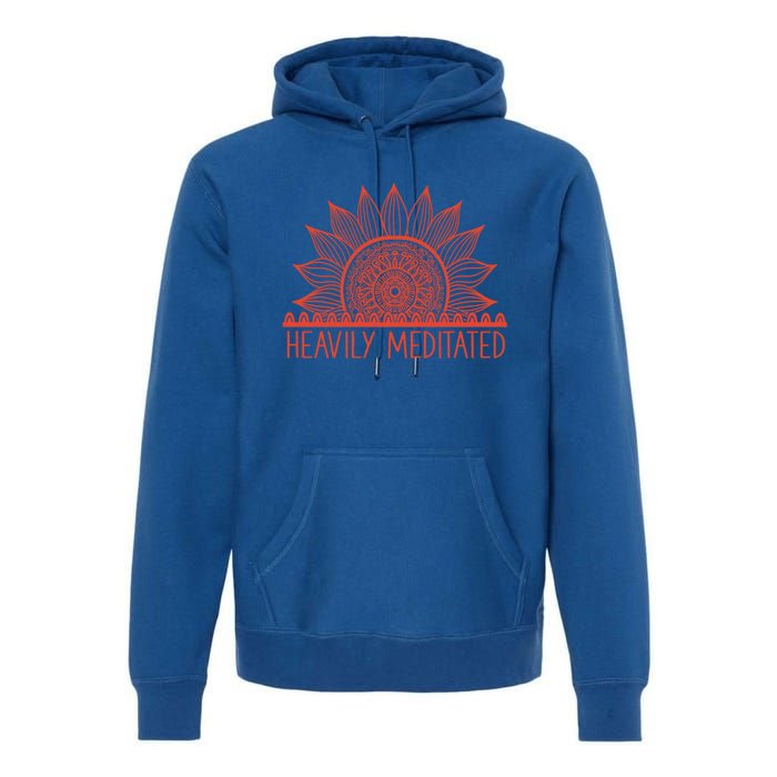 Heavily Meditated Namaste Meditation Yoga Gift Dala Gift Premium Hoodie