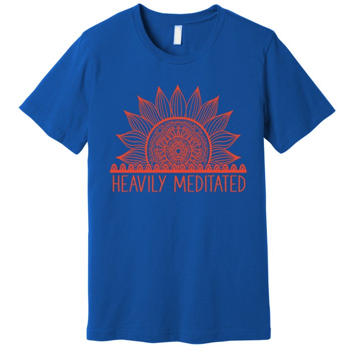 Heavily Meditated Namaste Meditation Yoga Gift Dala Gift Premium T-Shirt