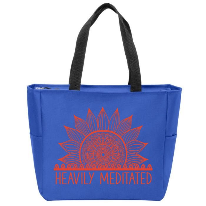 Heavily Meditated Namaste Meditation Yoga Gift Dala Gift Zip Tote Bag