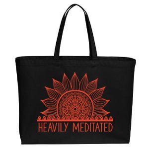 Heavily Meditated Namaste Meditation Yoga Gift Dala Gift Cotton Canvas Jumbo Tote