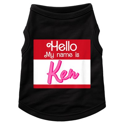 Hello My Name Is Ken Halloween Funny Name Tag Personalized Doggie Tank