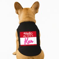 Hello My Name Is Ken Halloween Funny Name Tag Personalized Doggie Tank