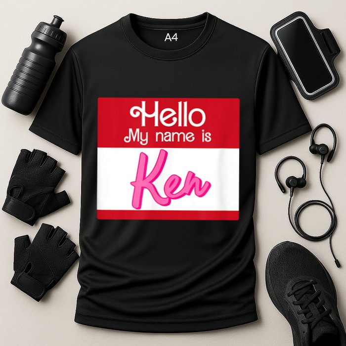 Hello My Name Is Ken Halloween Funny Name Tag Personalized Performance Shirt
