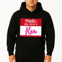 Hello My Name Is Ken Halloween Funny Name Tag Personalized Hoodie
