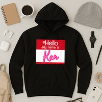 Hello My Name Is Ken Halloween Funny Name Tag Personalized Hoodie