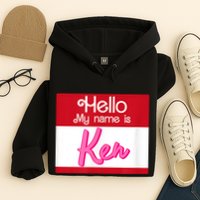Hello My Name Is Ken Halloween Funny Name Tag Personalized Hoodie