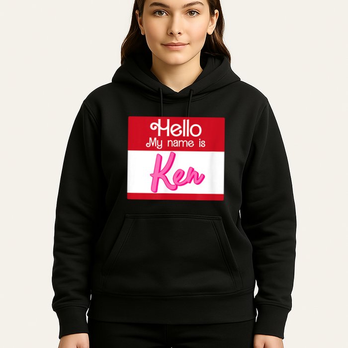 Hello My Name Is Ken Halloween Funny Name Tag Personalized Hoodie
