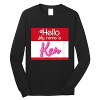 Hello My Name Is Ken Halloween Funny Name Tag Personalized Long Sleeve Shirt