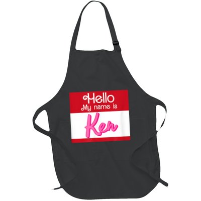 Hello My Name Is Ken Halloween Funny Name Tag Personalized Apron