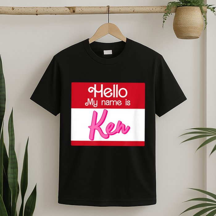Hello My Name Is Ken Halloween Funny Name Tag Personalized T-Shirt