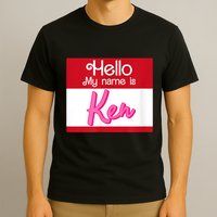 Hello My Name Is Ken Halloween Funny Name Tag Personalized T-Shirt