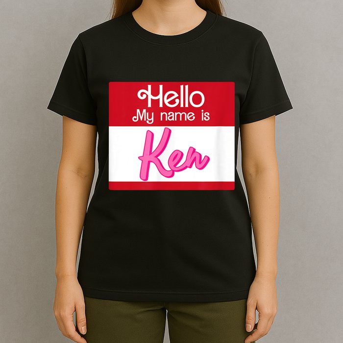 Hello My Name Is Ken Halloween Funny Name Tag Personalized T-Shirt