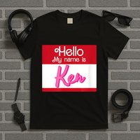 Hello My Name Is Ken Halloween Funny Name Tag Personalized T-Shirt