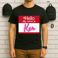 Hello My Name Is Ken Halloween Funny Name Tag Personalized T-Shirt