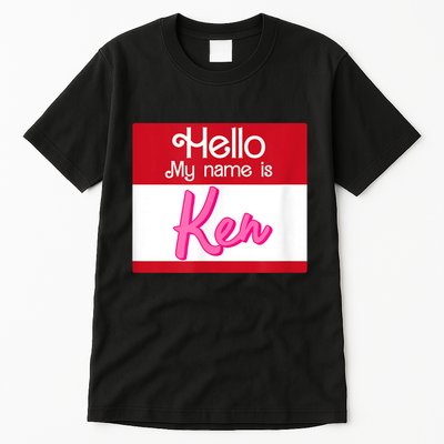 Hello My Name Is Ken Halloween Funny Name Tag Personalized Tall T-Shirt