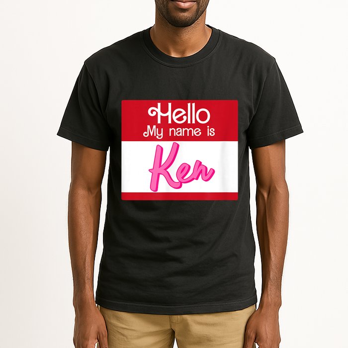 Hello My Name Is Ken Halloween Funny Name Tag Personalized Tall T-Shirt