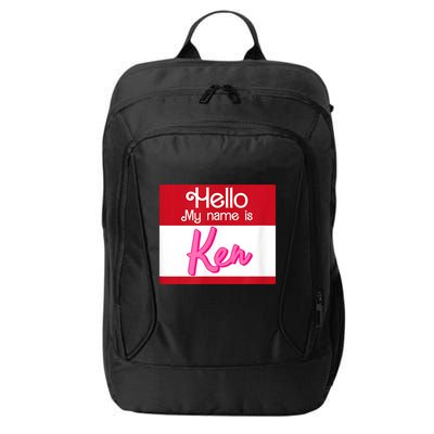 Hello My Name Is Ken Halloween Funny Name Tag Personalized City Backpack