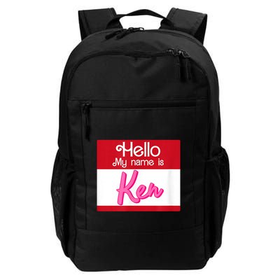 Hello My Name Is Ken Halloween Funny Name Tag Personalized Backpack
