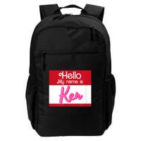 Hello My Name Is Ken Halloween Funny Name Tag Personalized Backpack