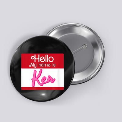 Hello My Name Is Ken Halloween Funny Name Tag Personalized Button