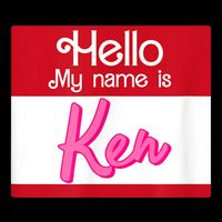 Hello My Name Is Ken Halloween Funny Name Tag Personalized Button
