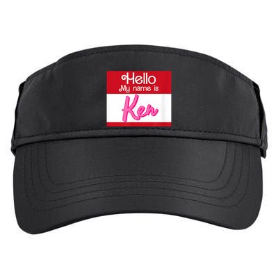 Hello My Name Is Ken Halloween Funny Name Tag Personalized Adult Drive Performance Visor