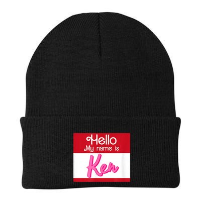 Hello My Name Is Ken Halloween Funny Name Tag Personalized Beanie