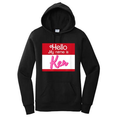 Hello My Name Is Ken Halloween Funny Name Tag Personalized Women's Pullover Hoodie
